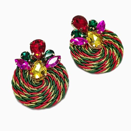 Ohrringe Für Frauen – Bunte Geometrische Runde Ohrstecker Aus Acryl, Statement-Ohrringe Für Frauen Und Mädchen, Party-Schmuck, Muttertag, Jahrestag, Geburtstag, Geschenke, Wie Abgebildet, Einhei von Mecnias