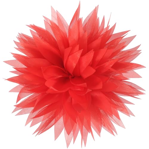 Mecool Blume Haar Clip Brosche Corsage Kopfschmuck Haar Pin Rose Haar Barrette Zubehör für Frauen Mädchen Party Hochzeit-Rot von Mecool
