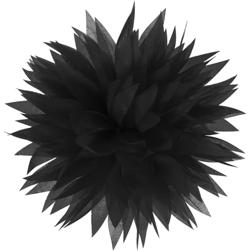 Mecool Blume Haar Clip Brosche Corsage Kopfschmuck Haar Pin Rose Haar Barrette Zubehör für Frauen Mädchen Party Hochzeit-Schwarz von Mecool