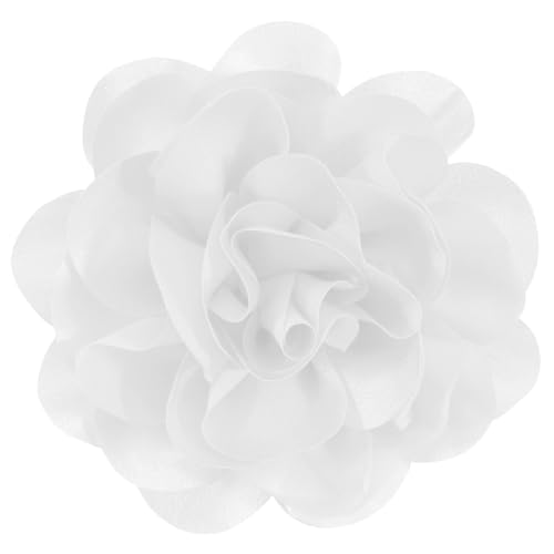 Mecool Große Haarspangen Rose Haarspange für Hochzeiten Party Haarspange Clip auf Blumen für Haarschmuck Barrette Haarschmuck Dekorationen für Frauen Zubehör-Weiß von Mecool