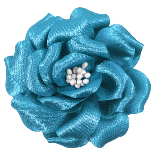 Mecool Rose Hair Clip Party Hochzeit Brosche Corsage Haar Kopf Clip Kopfschmuck Blume Haar Pin Rose Haar Barrette Zubehör für Frauen Mädchen-Blau von Mecool