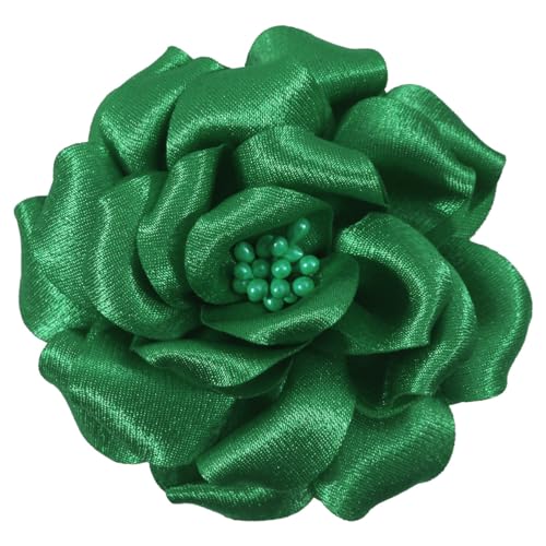 Mecool Rose Hair Clip Party Hochzeit Brosche Corsage Haar Kopf Clip Kopfschmuck Blume Haar Pin Rose Haar Barrette Zubehör für Frauen Mädchen-Grün von Mecool