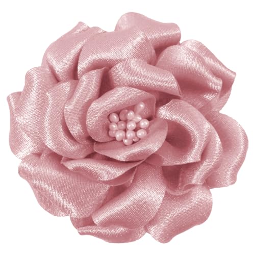 Mecool Rose Hair Clip Party Hochzeit Brosche Corsage Haar Kopf Clip Kopfschmuck Blume Haar Pin Rose Haar Barrette Zubehör für Frauen Mädchen-Rosa von Mecool