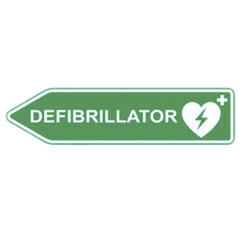 MedX5 Defibrillator MEDX5 AED-Z-SCHILD-L AED-Schild Außenbereich Aluminium von MedX5