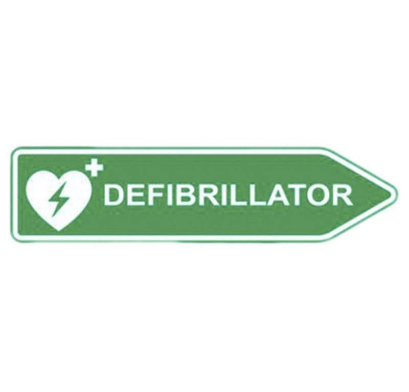 MedX5 Defibrillator MEDX5 AED-Z-SCHILD-R AED-Schild Außenbereich Aluminium von MedX5