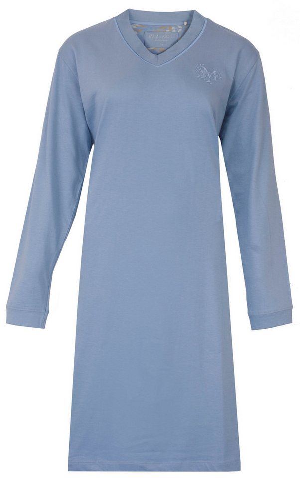 Medaillon Nachthemd Damen Schlafshirt mit langem Arm (1-tlg) Baumwolle von Medaillon