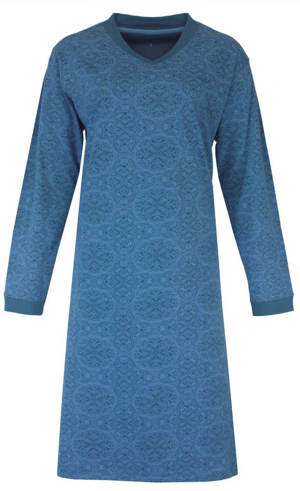 Medaillon Nachthemd Damen Schlafshirt mit langem Arm (1-tlg) Baumwolle von Medaillon