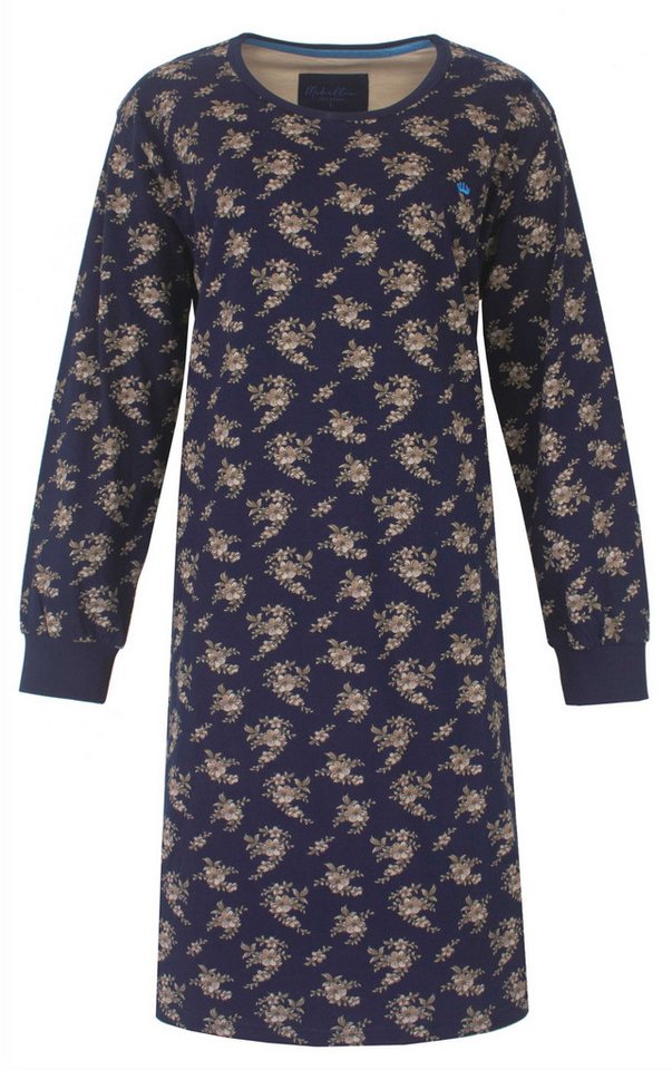 Medaillon Nachthemd Damen Schlafshirt mit langem Arm (1-tlg) Blumen allover von Medaillon