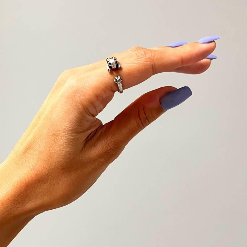 Bunny Wrapped Ring, Cute Rabbit Open Hare Jewelery, Boho Animal Jewelry, Gift, Christmas Gift Idea, Z362 As von MedcezirBohoJewelry