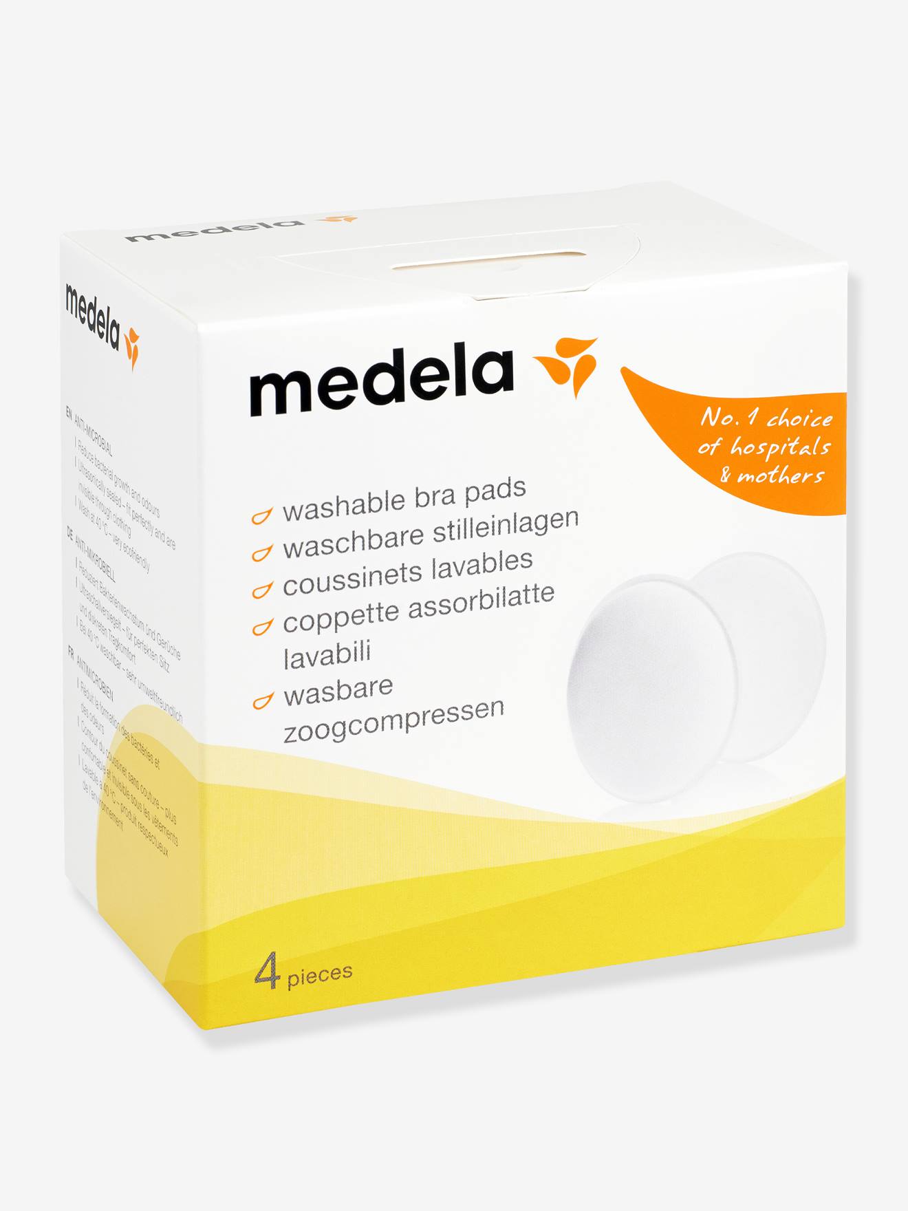 4er-Pack waschbare Stilleinlagen SAFE & DRY MEDELA von Medela