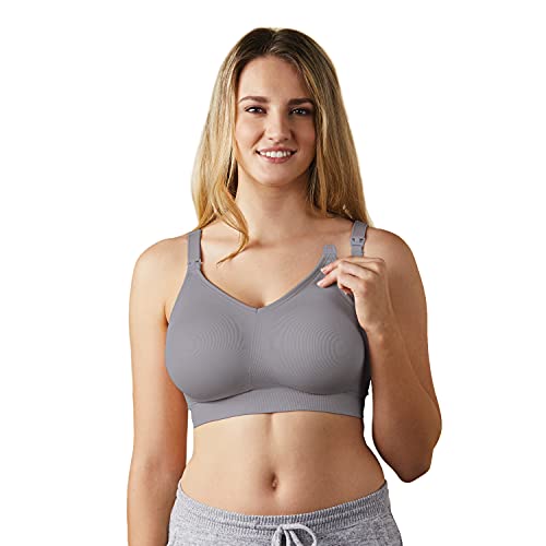 Medela Medela Damen Nahtloser Schwangerschafts-und Still BH - Body Silk Seamless, Gr. L, Silver belle von Bravado