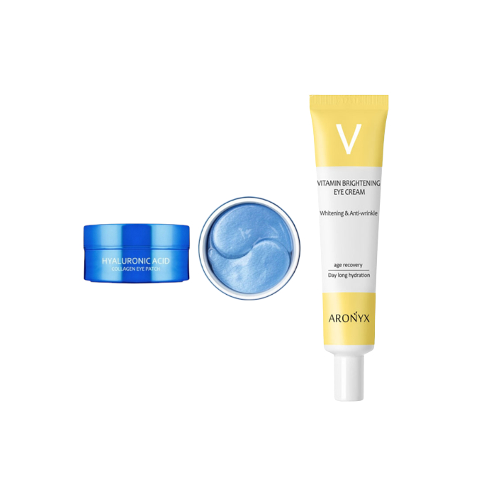 Medi Flower Aronyx Vitamin Brightening Eye Cream - 40ml(1ea) + Hyaluronic Acid Collagen Eye Patch - 60pc Set von Medi Flower