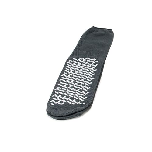 Medi-Inn+ Anti-Rutsch-Socken grau – Größe XXL – 10 Paar – zweiseitig genoppt, latexfrei – Unisex für Kinder & Erwachsene – Rutschfeste Stoppersocken von Medi-Inn+
