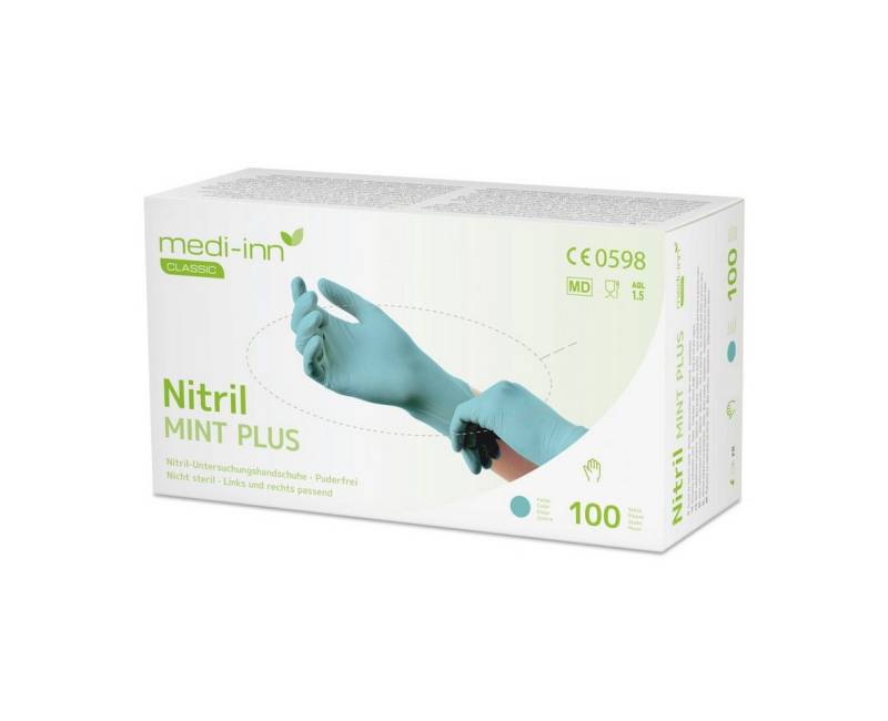 Medi-Inn Nitril-Handschuhe Nitril Mint Plus Einmalhandschuhe puderfrei AQL: 1.5 von Medi-Inn