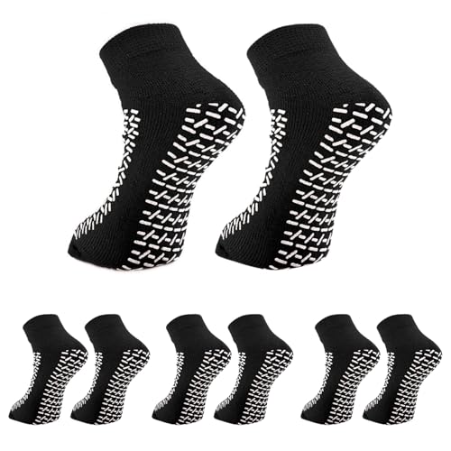 MediCounter 3 Paar Hausschuhsocken/Fallschutzsocken – Schwarz (Paar) Größe: Einheitsgröße – wie von NHS verwendet (3 Paar) von MediCounter