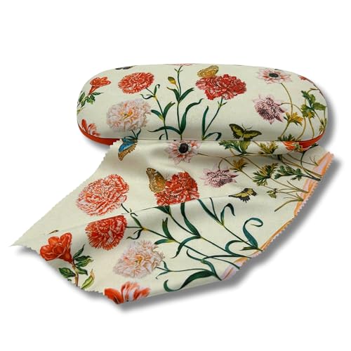 Brillenetui Hardcase mit Stoffbezug und Reinigungstuch aus Mikrofaser- FridolinEdition - Motiv: Blumen - Künstler: Maria Sibylla Merian Brillenetui Hardcase mit Stoffbezug und Reinigungstuch aus Mikrofaser- FridolinEdition - Motiv: Blumen - Künstler: Maria Sibylla Merian von MediMuc
