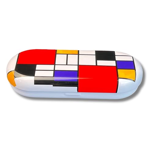 Brillenetui FridolinEdition - Mondrian Style, Bauhaus - Maße: L/H/B 16 x 2,8 x 6,6cm von MediMuc
