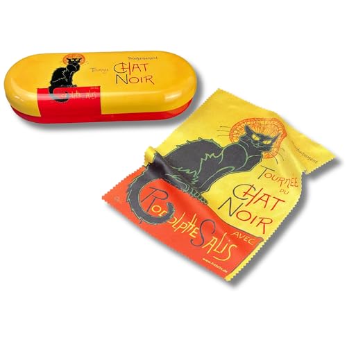 MediMuc Flaches Brillenetui mit passendem Reinigungstuch aus Microfaser - Chat Noir - Maße: L/H/B 16 x 2,8 x 6,6cm - FridolinEdition MediMuc Flaches Brillenetui mit passendem Reinigungstuch aus Microfaser - Chat Noir - Maße: L/H/B 16 x 2,8 x 6,6cm - FridolinEdition von MediMuc