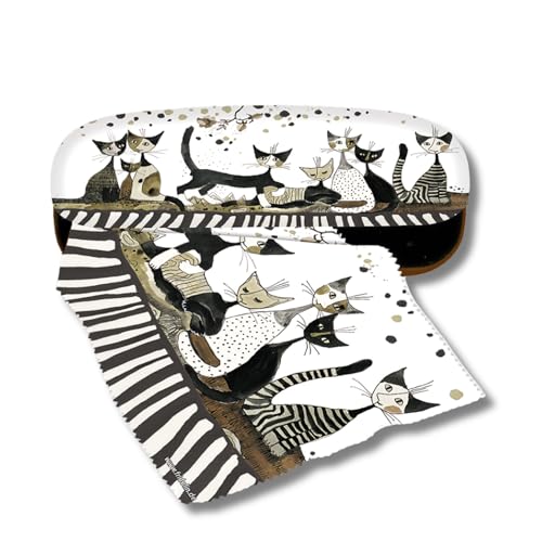 MediMuc Flaches Brillenetui mit passendem Reinigungstuch aus Microfaser - Rosina Wachtmeister, Cats, Sepia - Maße: L/H/B 16 x 2,8 x 6,6cm - FridolinEdition MediMuc Flaches Brillenetui mit passendem Reinigungstuch aus Microfaser - Rosina Wachtmeister, Cats, Sepia - Maße: L/H/B 16 x 2,8 x 6,6cm - FridolinEdition von MediMuc