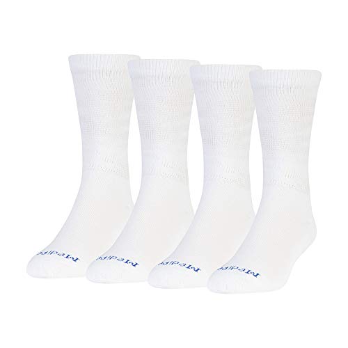 MediPeds Men's Coolmax Crew Socks, 4-Pack, white, Shoe Size: 12-15 von MediPeds