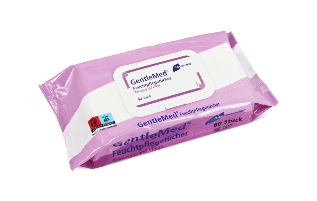 MediTrade Gesichtspflege Gentle Med® Feuchtpflegetücher für normale und sensible Haut, 1-tlg., Parabenresistent von MediTrade
