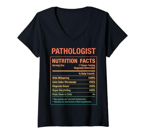 Damen Fakten zum Pathologen T-Shirt mit V-Ausschnitt Damen Fakten zum Pathologen T-Shirt mit V-Ausschnitt von Medical Lab Humor Gifts for Pathologists