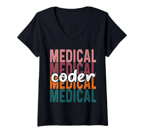 Damen Medizinischer Codierer Klinischer Codierer T-Shirt mit V-Ausschnitt Damen Medizinischer Codierer Klinischer Codierer T-Shirt mit V-Ausschnitt von Medical coders medical coding Diagnostic