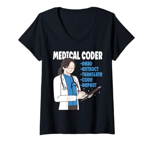 Damen Medizinischer Kodierer Amerikanische Flagge Klinischer T-Shirt mit V-Ausschnitt Damen Medizinischer Kodierer Amerikanische Flagge Klinischer T-Shirt mit V-Ausschnitt von Medical coders medical coding Diagnostic
