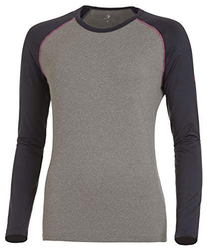 Medico Damen Langarm Unterhemd Funktionsshirt Thermowäsche - Anthrazit/Melange/Grau - 34 von Medico