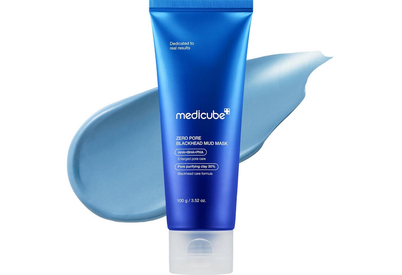 Medicube Gesichtsmaske Zero Pore Blackhead Mud Mask 100g – Reinigungsmaske mit Tonerde, AHA BHA & PHA – klärt verstopfte Poren, entfernt Mitesser, mattiert, beruhigt die Haut – ideal für ölige und unreine Hauttypen von Medicube