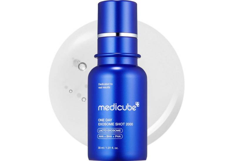 Medicube Gesichtsserum One Day Exosome Shot Pore Ampoule 2000 – Porenverfeinerndes Serum mit 2000 ppm Exosomen & Mikronadeln, glättet, das Hautbild, regeneriert & beruhigt empfindliche Haut – 30 ml von Medicube