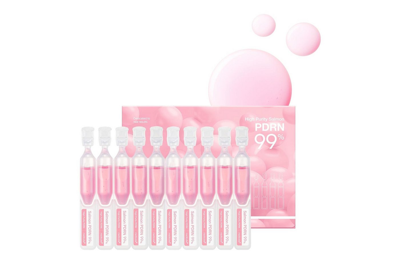 Medicube Gesichtsserum PDRN Pink One Day Serum Set – 10 Ampullen à 1,5 ml – feuchtigkeitsspendendes Anti-Aging Serum mit Lachs-DNA, Hyaluronsäure, Niacinamid & Peptiden für strahlende Haut von Medicube