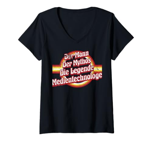 Damen Drucker Geburtstag Mythos-Legende Medientechnologe T-Shirt mit V-Ausschnitt Damen Drucker Geburtstag Mythos-Legende Medientechnologe T-Shirt mit V-Ausschnitt von Medientechnologe Zubehör Geschenke Geburtstagshirt