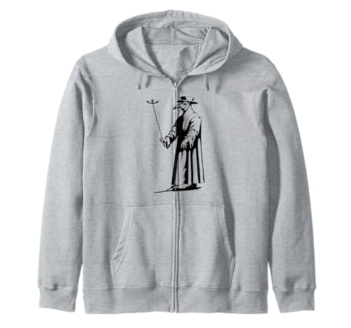 Plague Doctor Illustration geeignet für Männer und Frauen. Kapuzenjacke Plague Doctor Illustration geeignet für Männer und Frauen. Kapuzenjacke von Medieval Medicine Plague Doctor