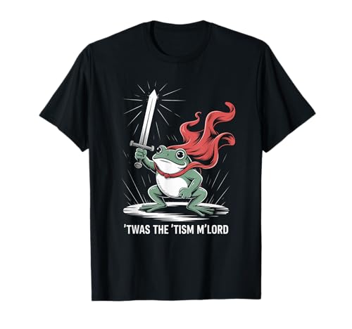 Lustiger Froschritter Spruch Autismus Krieger Humor Frauen Männer T-Shirt von Medieval Sword Meme Neurodivergent Support
