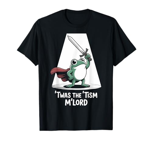 Lustiger Froschritter Spruch Autismus Krieger Humor Frauen Männer T-Shirt von Medieval Sword Meme Neurodivergent Support