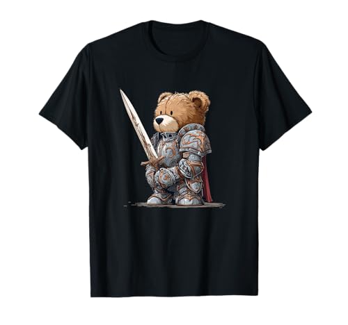 Tempelritter Teddybär Kostüm für Erwachsene und Kinder T-Shirt von Medieval Teddy Outfit