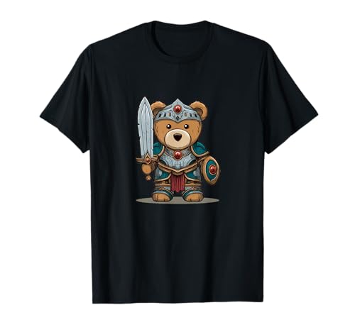 Toller Ritter-Look mit Teddybär für Jungen und Mädchen T-Shirt Toller Ritter-Look mit Teddybär für Jungen und Mädchen T-Shirt von Medieval Teddy Outfit