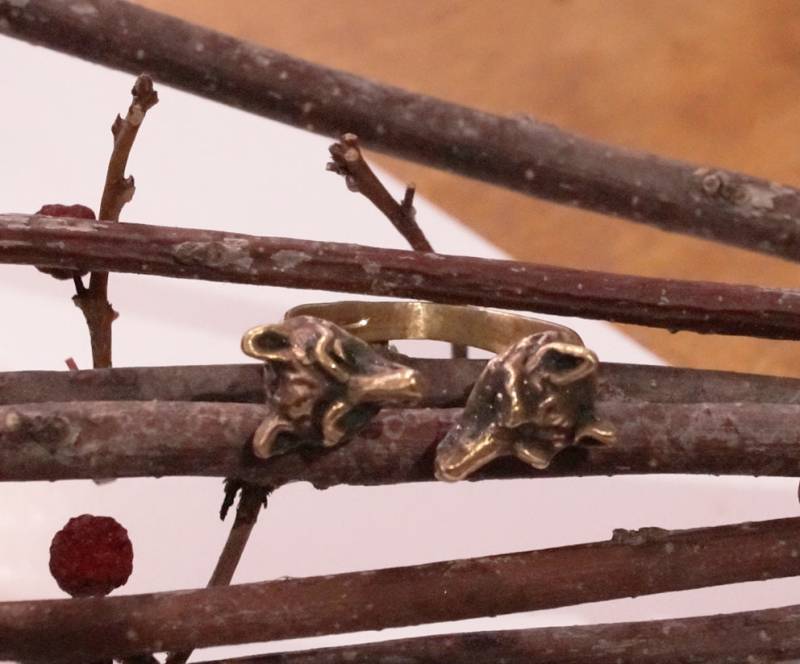 Oxidierte Bronze Fuchs Ring Verstellbarer Boho Talisman Schmuck von MedievalJewelryMagic