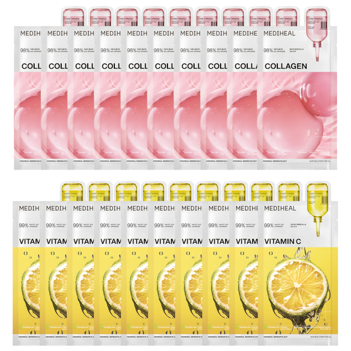 Mediheal - Collagen Essential Mask - 10pcs + Vita Essential Mask - 10pcs Set von Mediheal