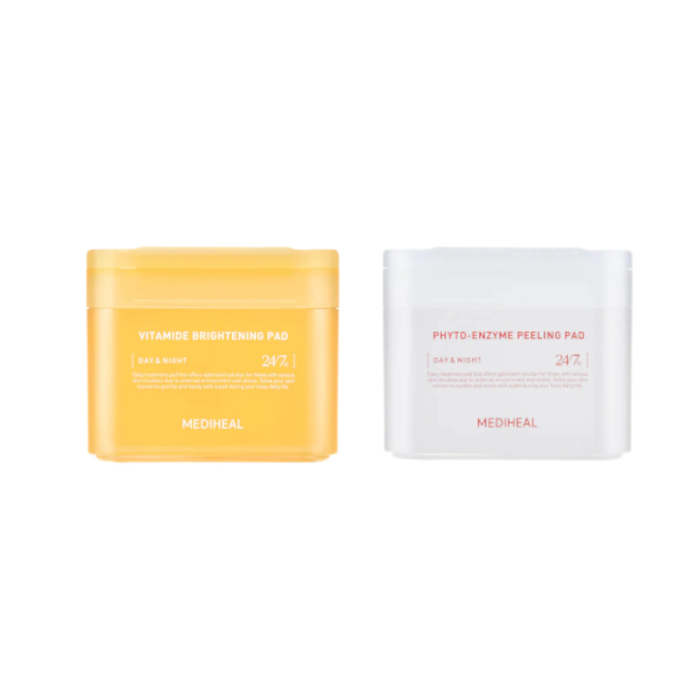 Mediheal - Vitamide Brightening Pad - 100ea (1ea) + Phyto-Enzyme Peeling Pad - 90ea (1ea) Set von Mediheal