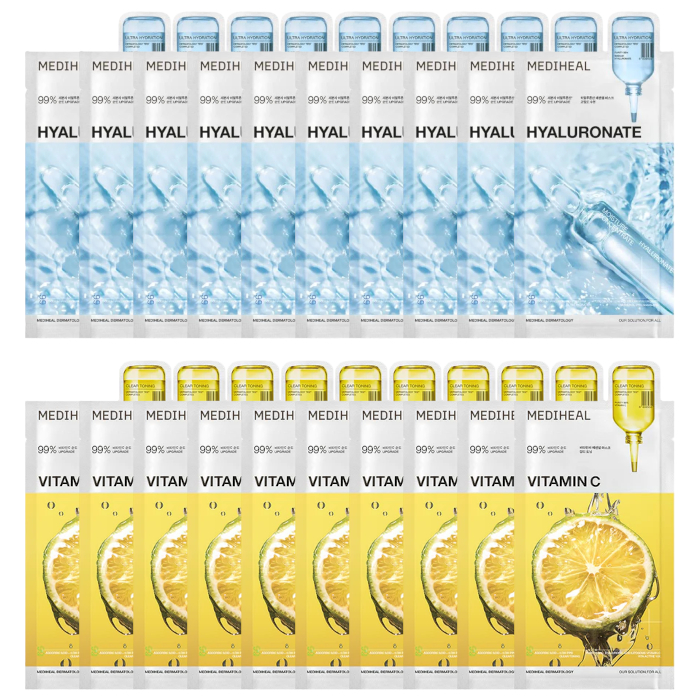 Mediheal - Watermide Essential Mask - 10pcs + Vita Essential Mask - 10pcs Set von Mediheal