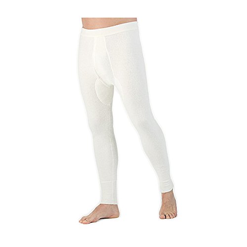 Medima Herren Hose lang mit Eingriff - Angora 100 weiss L von Medima