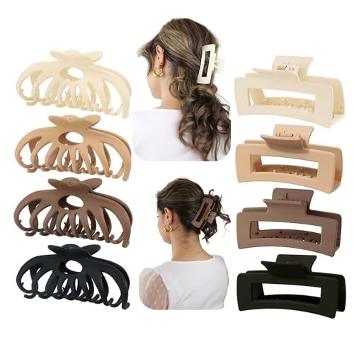 Haarklammer 8 Stück große haarklammer Haarspangen damen claw clip Haarklammer für starken Halt stilvolle Haarschmuck für Frauen und Mädchen in verschiedenen Farben von Medinah