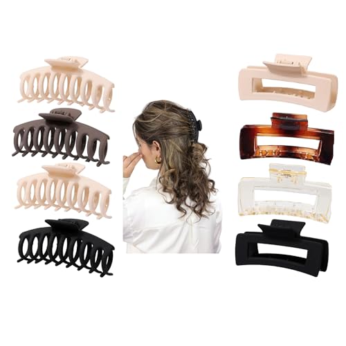 Haarklammer 8 Stück große haarklammer Haarspangen damen claw clip Haarklammer für starken Halt stilvolle Haarschmuck für Frauen und Mädchen in verschiedenen Farben von Medinah