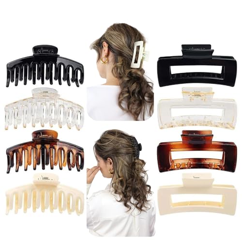 Haarklammer 8 Stück große haarklammer Haarspangen damen claw clip Haarklammer für starken Halt stilvolle Haarschmuck für Frauen und Mädchen in verschiedenen Farben von Medinah