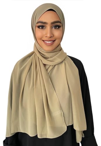 Hijab Kopftuch Muslimisches Kopftuch Chiffon kopftuch 180x70cm groß Islamisches Kopftücher für Damen & Mädchen von Medinah