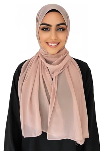 Medinah kopftuch moderne hijab kopftuch-Frauen Premium Chiffon Hijab Kopftücher, hijab aus leichtem Stoff- kopftuch damen 180X70cm groß, aus hochwertigem Stoff von Medinah