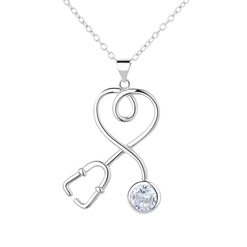 Stethoskop-Halskette, Braver than you believe, stronger than you seem, smarter than you think, Zink von Medinc