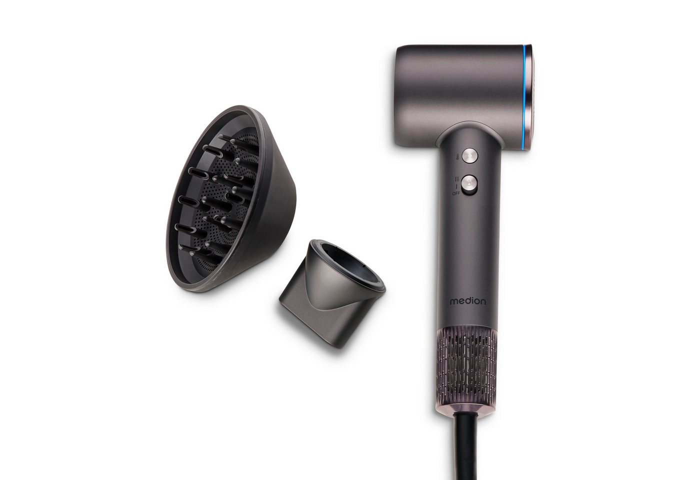 Medion® Ionic-Haartrockner MEDION LIFE HD1 Haartrockner (MD19983), Haartrockner MD19983, 	Diffusoraufsatz von Medion®
